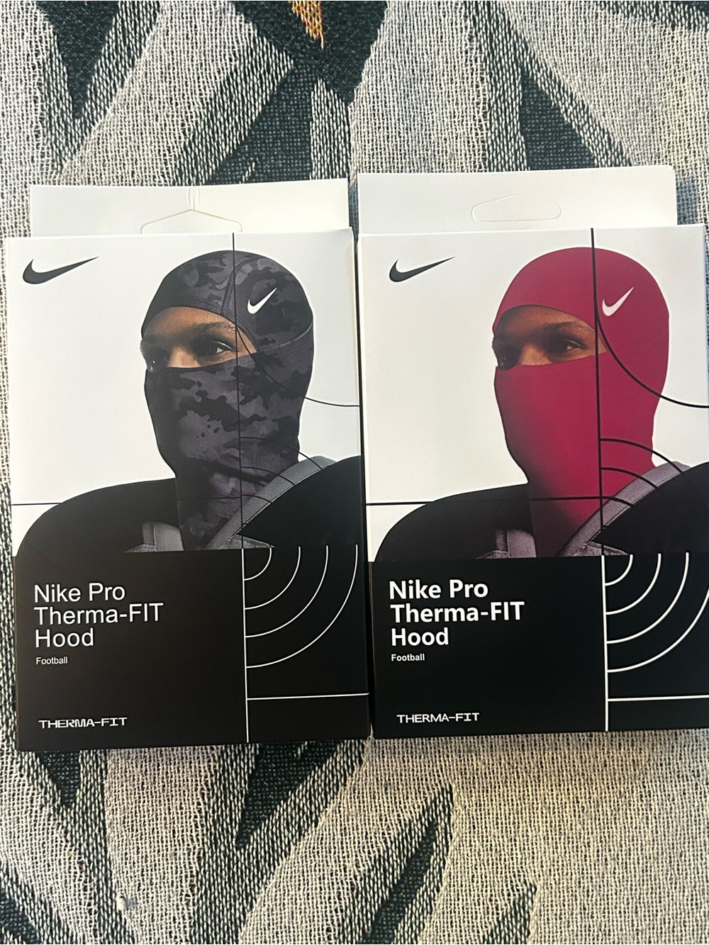 Nike Pro Therma-FIT Hood – Black Camo & pink 2 pack